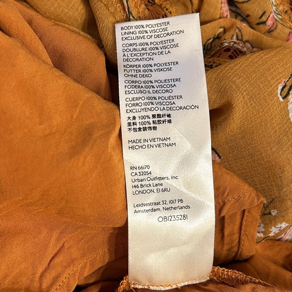 Free People 90s Babydoll Dress | Boho Chic Floral Print Hi-Low Adjustable Waist - Picture 13 of 13